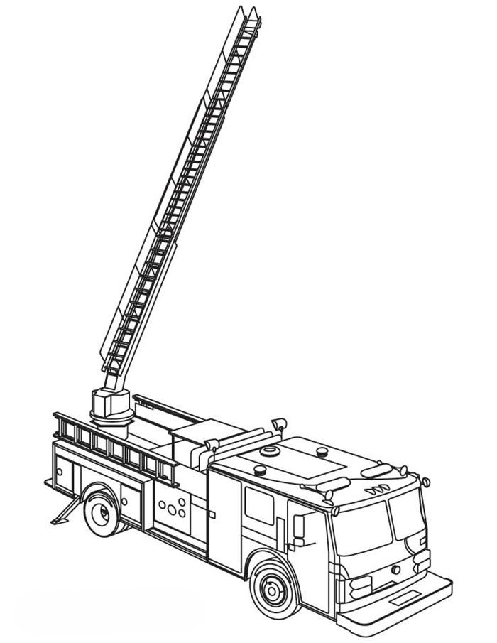 Khám phá phương tiện cứu hộ trong tranh tô màu xe cứu hỏa máy xúc