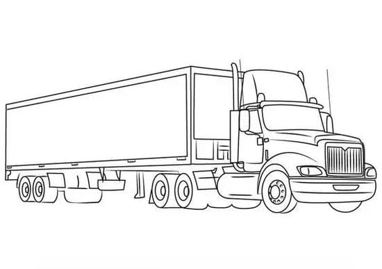 Khám phá thế giới hoạt hình qua tranh tô màu xe tải hoạt hình