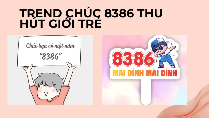 Nhóm bạn trẻ thích thú xem nội dung về trend chúc 8386 trên điện thoại