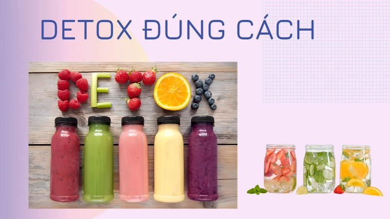 Ly nước detox nhiều màu sắc đặt cạnh trái cây tươi nước uống detox thanh lọc cơ thể 