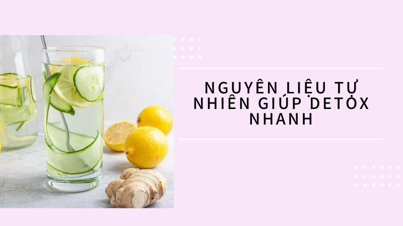 Các lát chanh, dưa leo và gừng được sắp xếp đẹp mắt