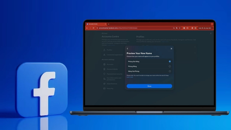 Bao lâu thì được đổi tên Facebook lại?